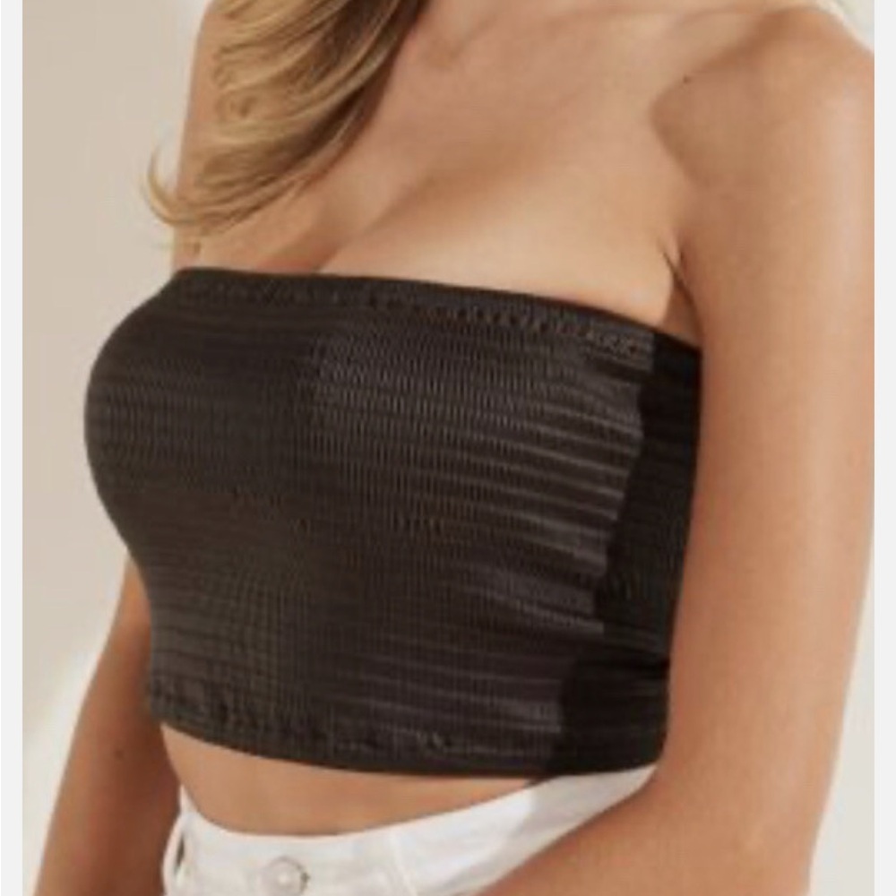 GUESS HADID LEATHER TOP